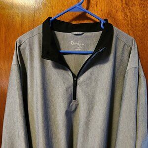 Men's 2XL Walter Hagen Hydro Halt Gray 1/4 Zip Pullover Windbreaker Jacket